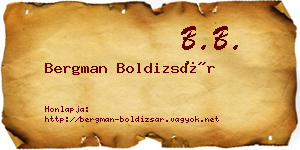 Bergman Boldizsár névjegykártya